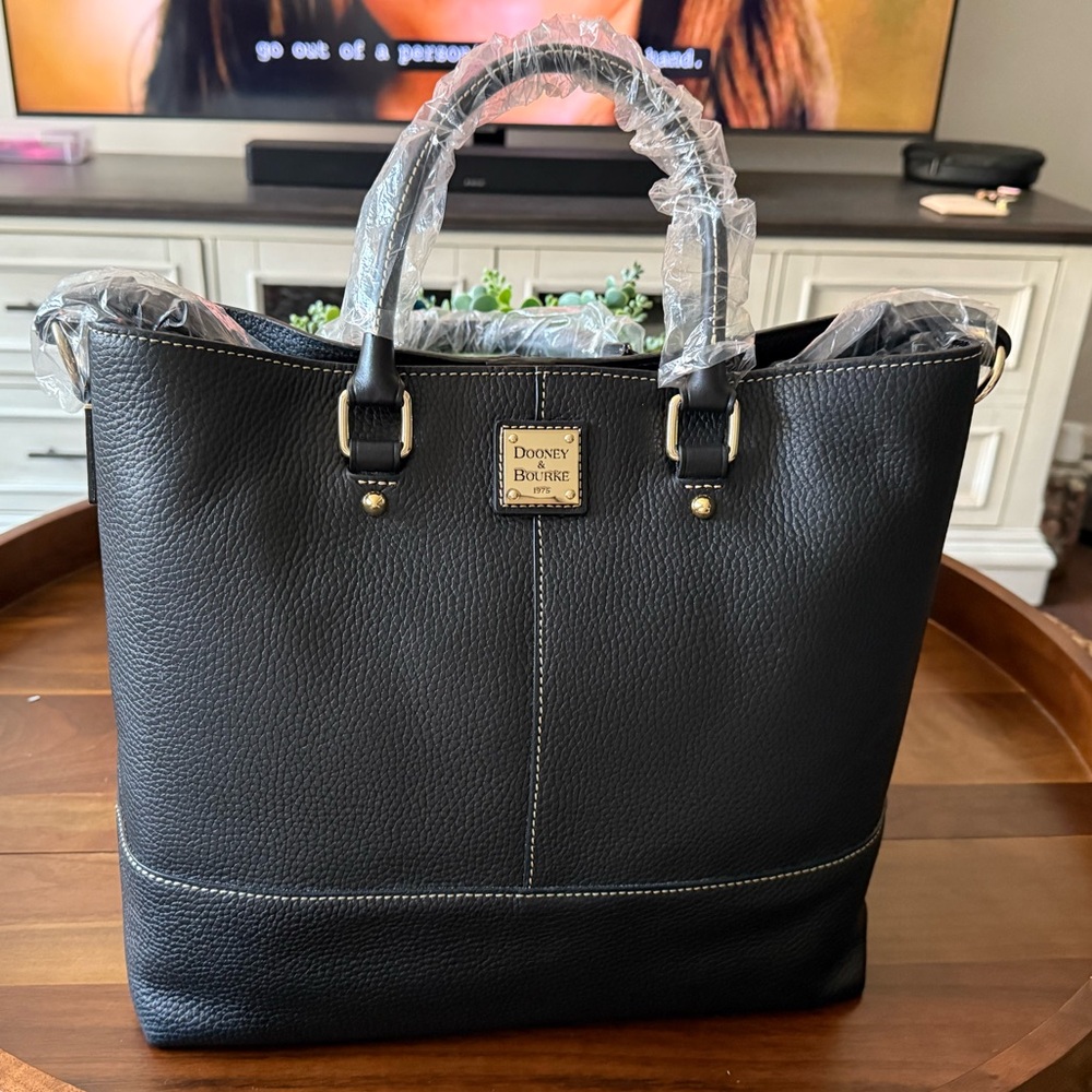 Dooney & Bourke Black Pebbled Leather  Chelsea Tote